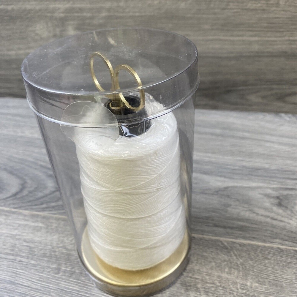 Desktop String Holder With String & Scissors Farmhouse Decor Craft Supplies