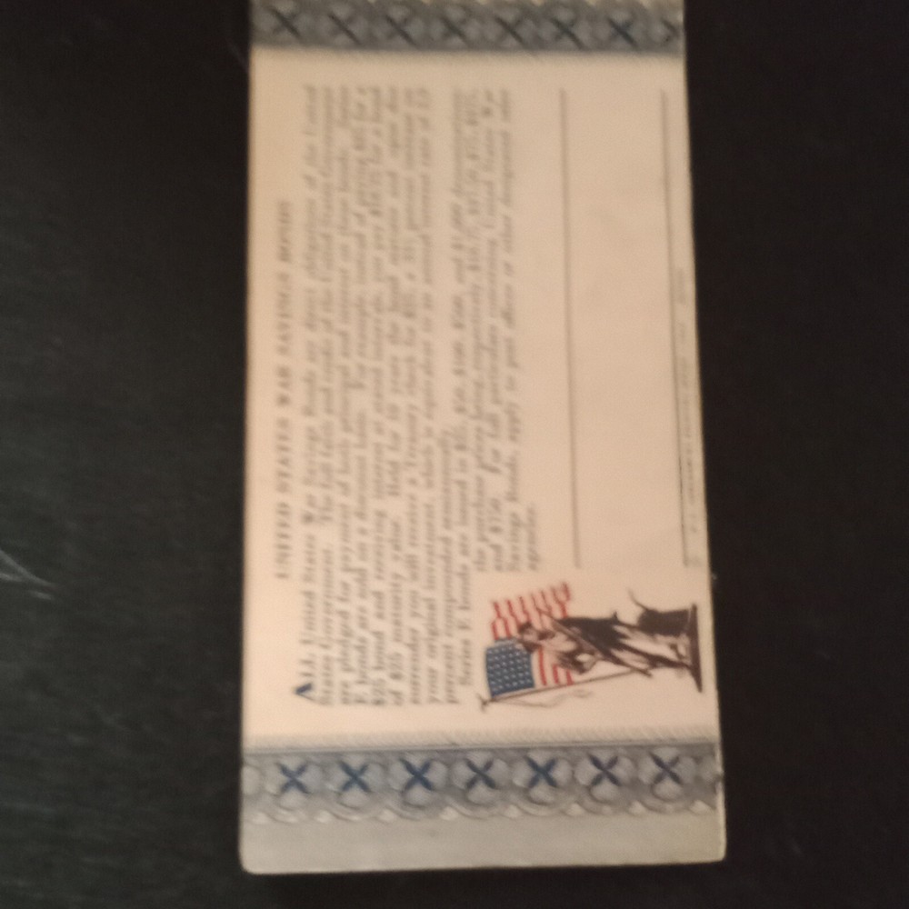war bond stamp book