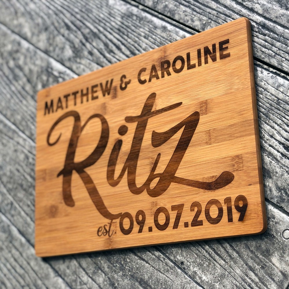 Custom Engraved Rectangle Bamboo Cutting Board