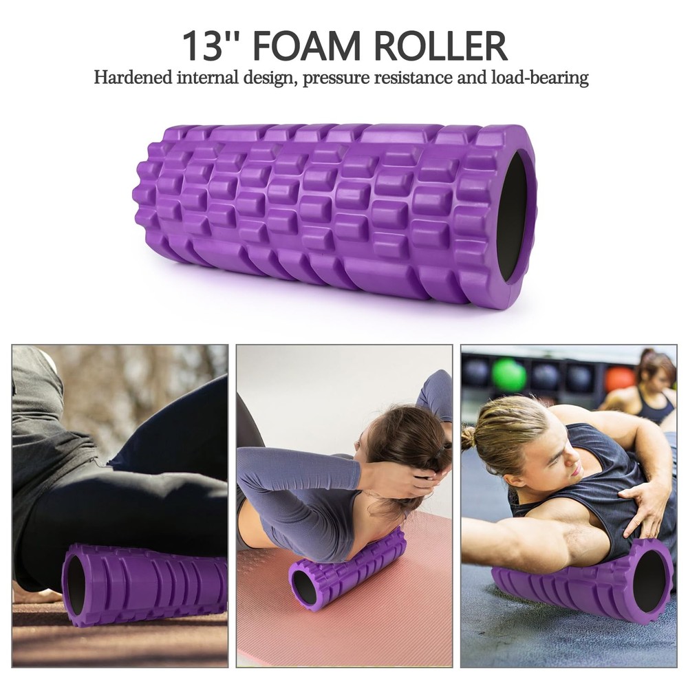 5 in 1 Foam Roller Set, Trigger Point Foam Roller Patented, Massage Roller St...