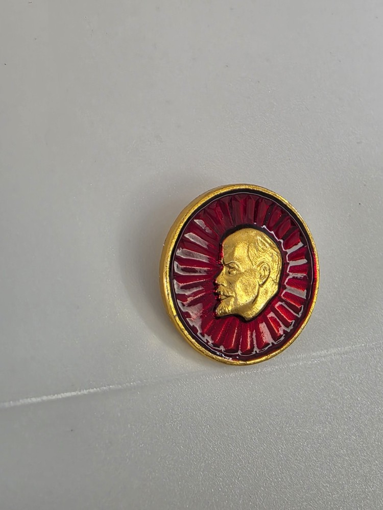 🔥 USSR Soviet Lenin Pin ⭐ Mint Condition ⭐ Original Communist Badge ⚒️
