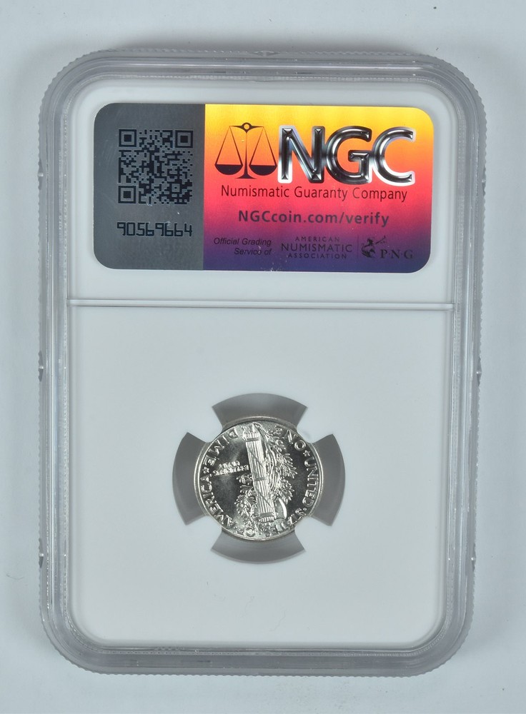 1943 Mercury Dime MS64 FB NGC Brown Label