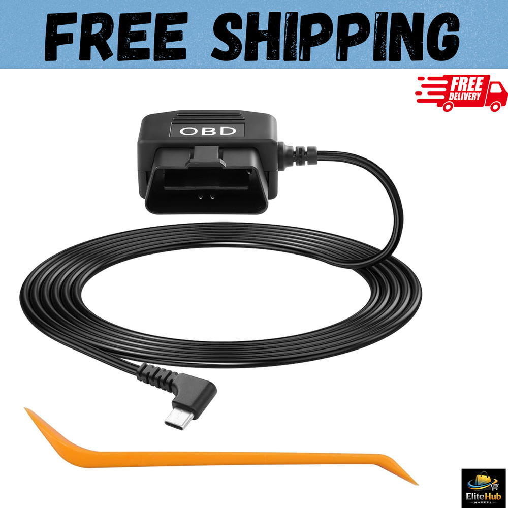 OBD Power Cable for Dash Camera OBD2 to Type C Adapter Hardwire Charger Cable