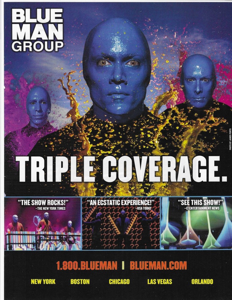BLUE MAN GROUP ORIGINAL PRINT AD