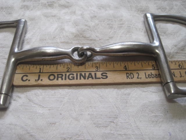 Dee Ring Jointed Snaffle 5'' Stainless Steel Large D Rings