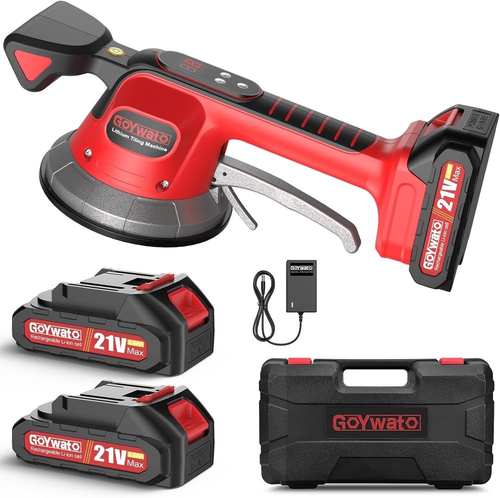 Tile Vibration Tool Cordless - 10 Adjustable Speed Tile Suction Cup Vibrating To