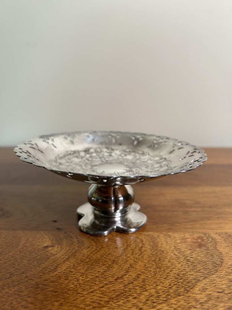 Silver plate pedestal Dish