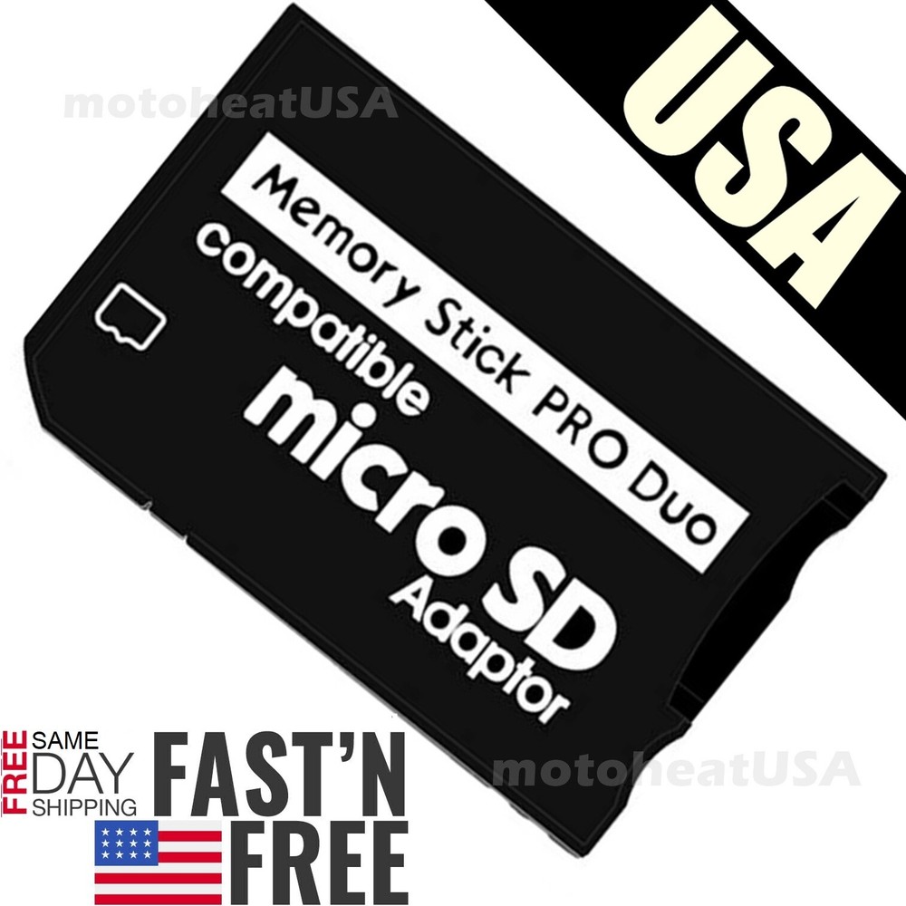 500pcs Memory Stick Pro Duo Adapter Micro SD SDHC TF Card Reader Camera PSP Lot