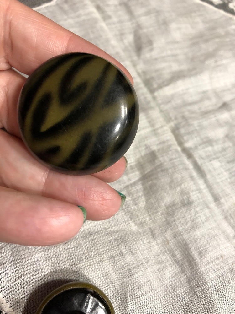 Celluloid Buttons Beautiful Color & Pattern Button Lot 112-13