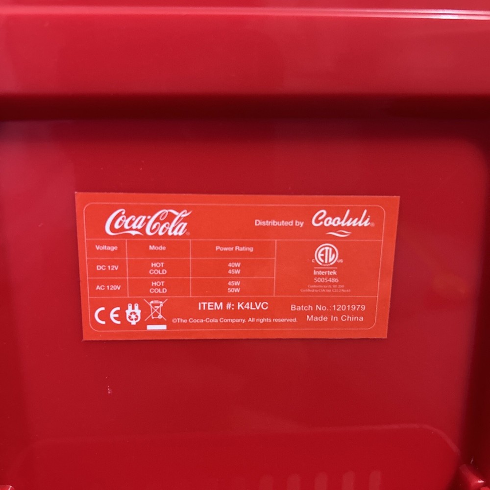 Cooluli Retro Red Coca Cola Coke Mini Fridge Compact Cooler Warmer