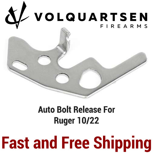 Volquartsen Silver Enhanced Drop-In Automatic Bolt Release/Stop for Rugger 10/22