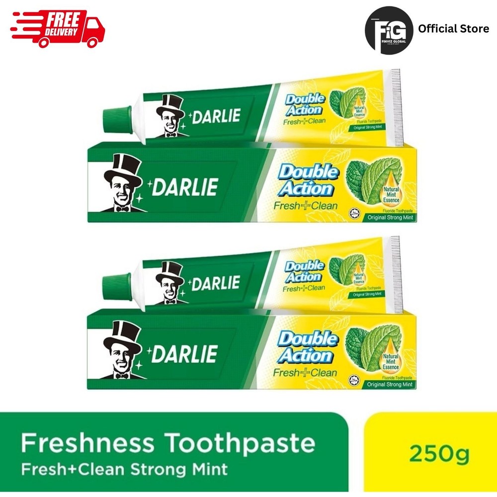 2x DARLIE Double Action JUMBO Fresh Strong Mint Toothpaste 250G  (Value Pack)