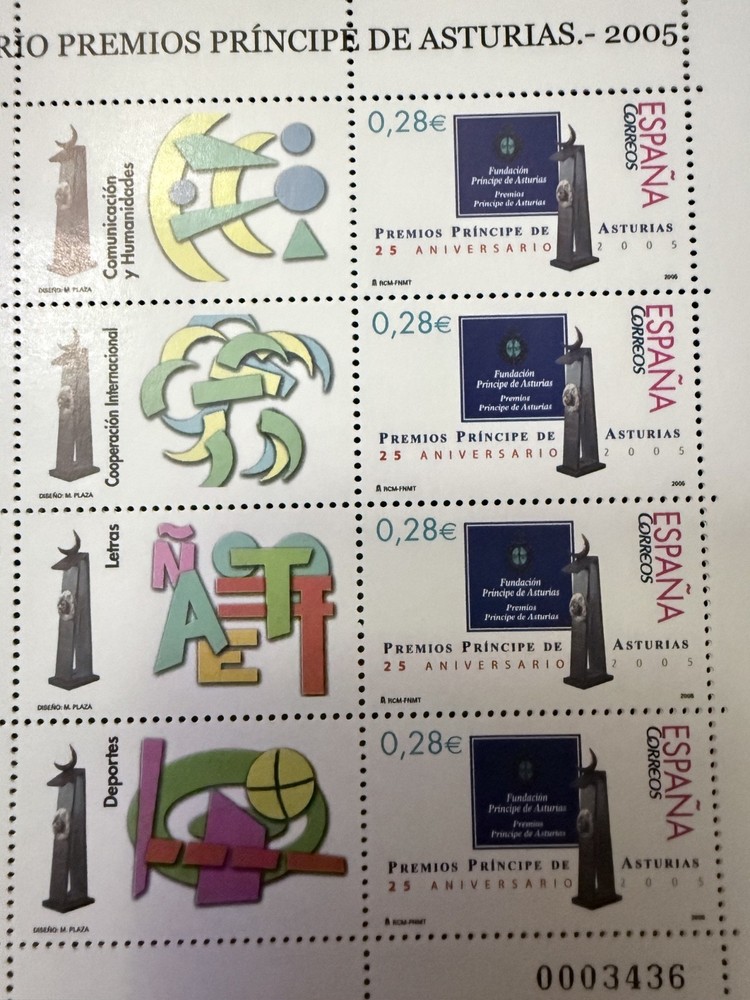 spanish stamps 3 mini sheets