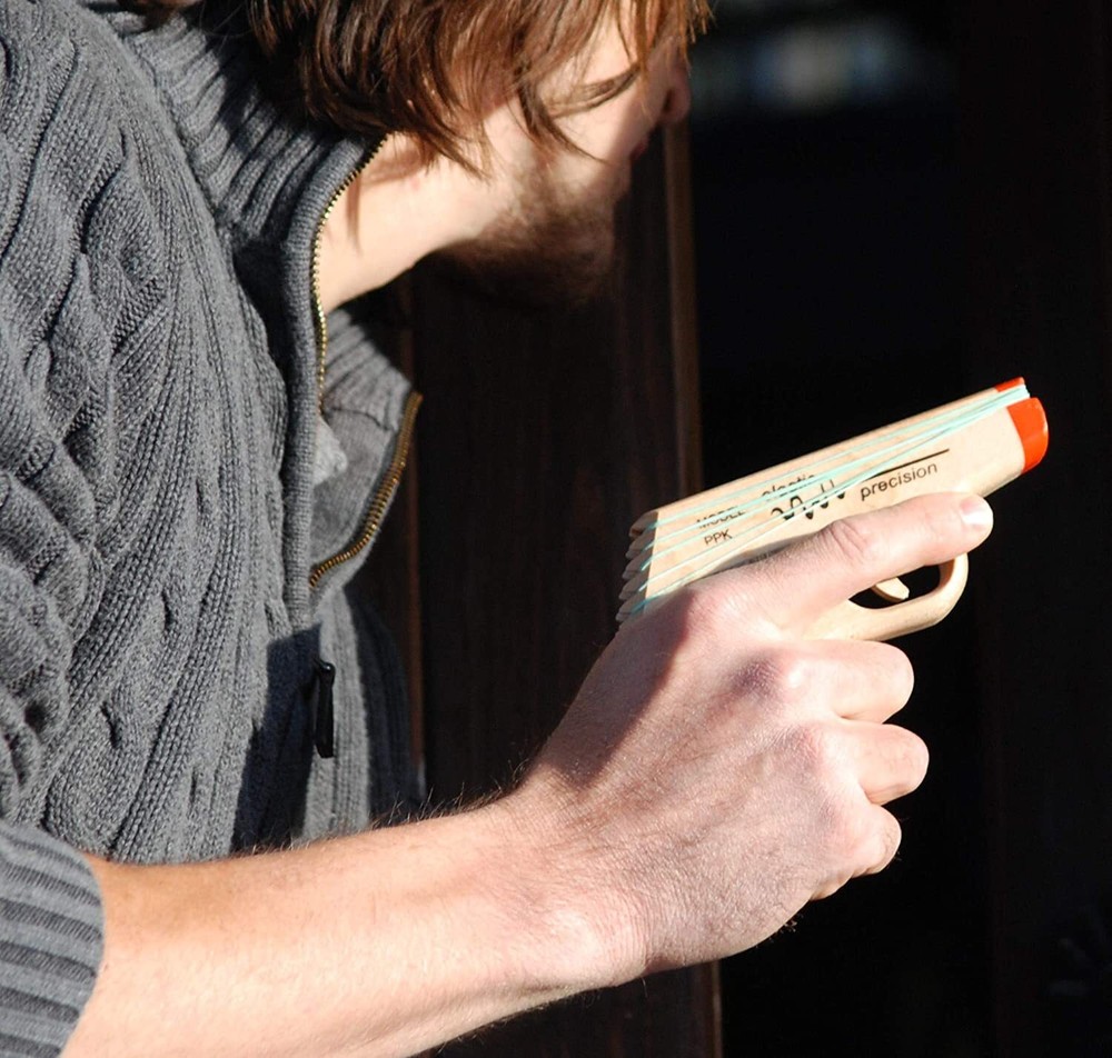 Elastic Precision Model PPK Rubber Band Gun Made From Solid Hardwoods
