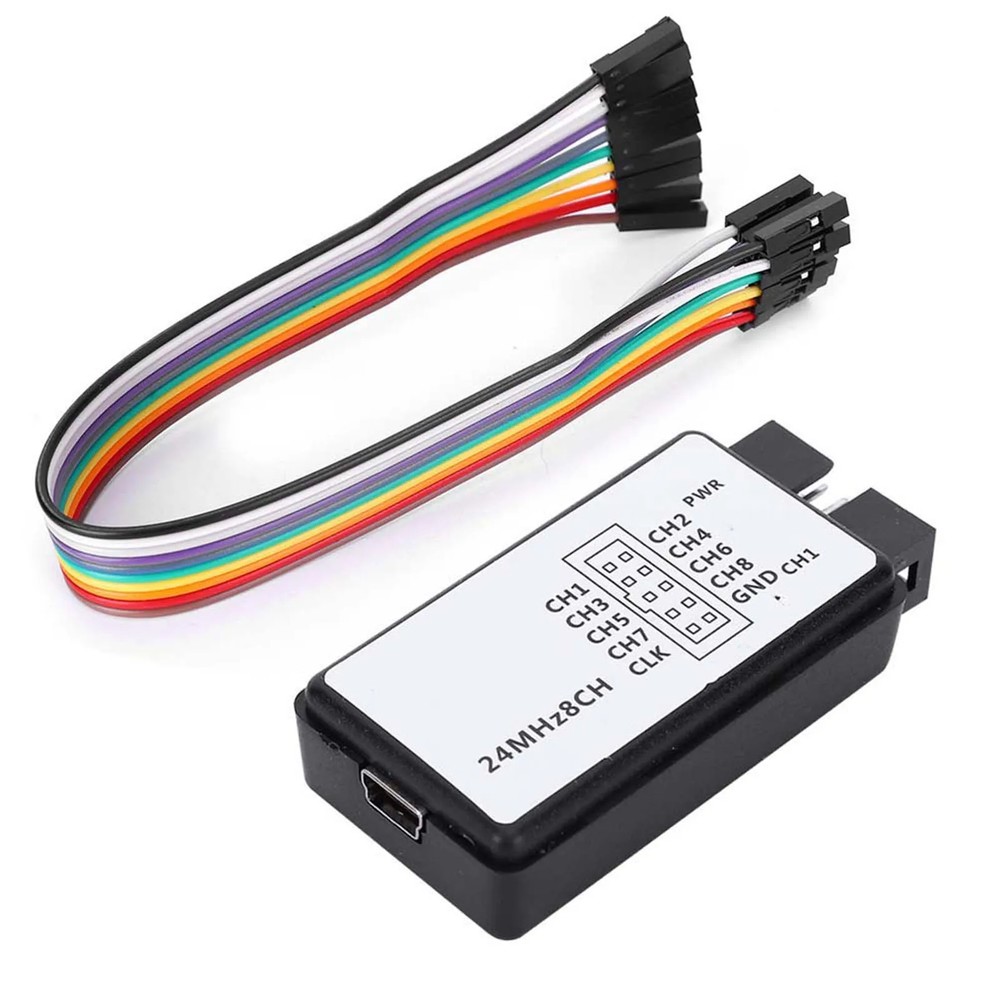 24MHz Logic Analyzer Device USB Mini Digital Pocket Size 8 Channel Input