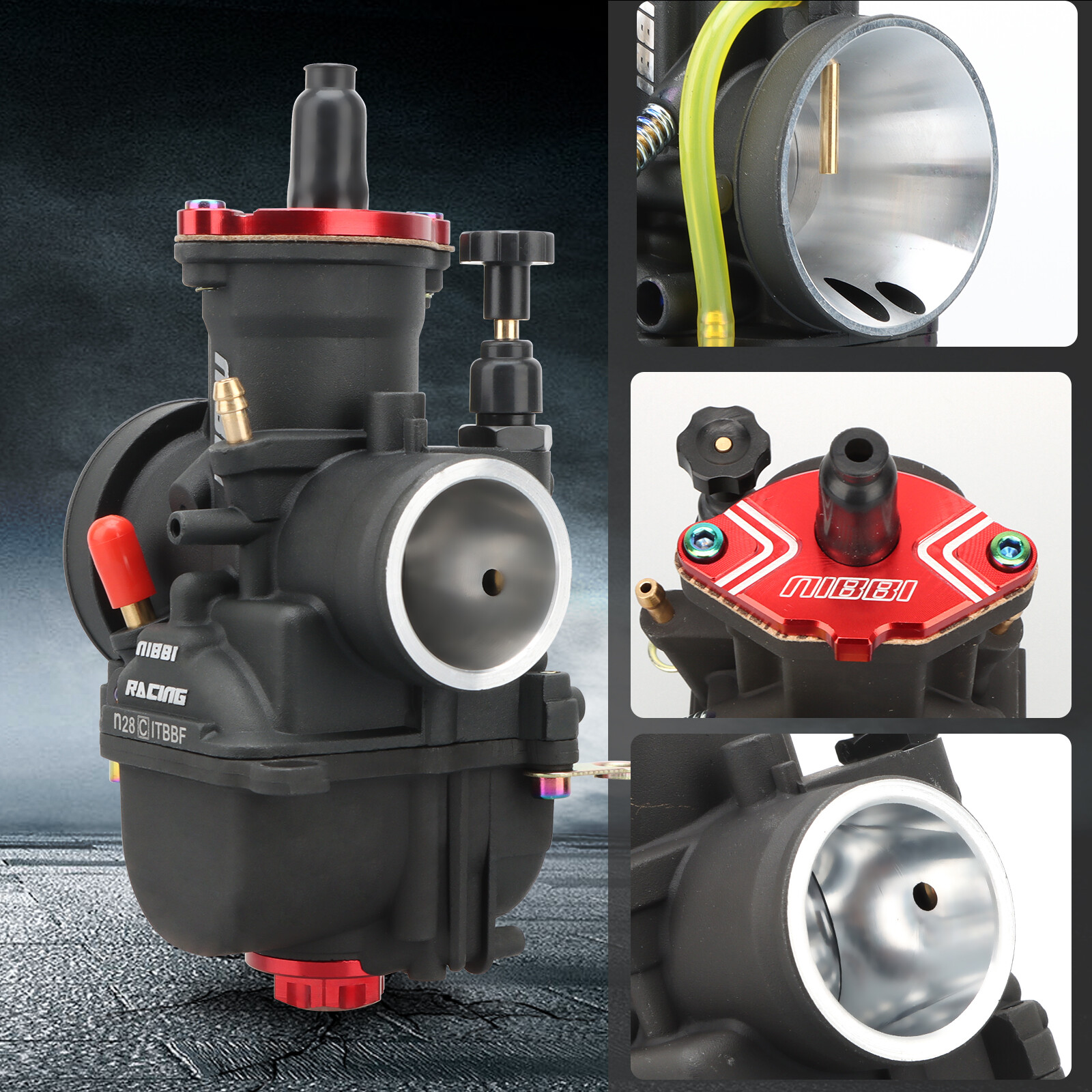 NIBBI Racing PWK28mm Carburetor Carb For Kawasaki KX85 2001-2023 KX100 1995-2021