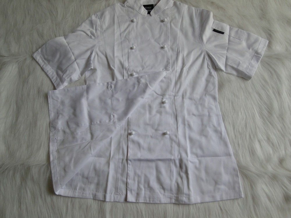 Lady's Chef Jacket White with Short Sleeves