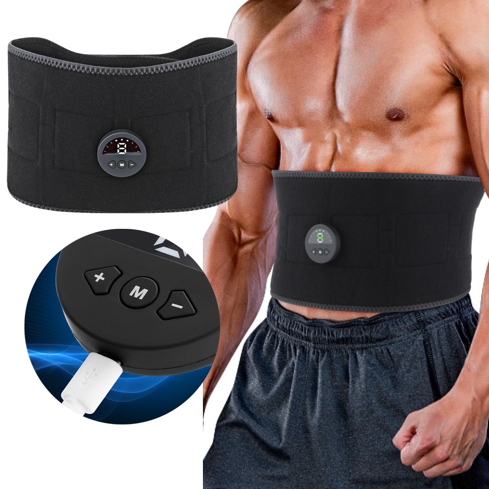 Electric EMS Abdominal Muscle Toning Trainer ABS Stimulator Toner Fitness Belt