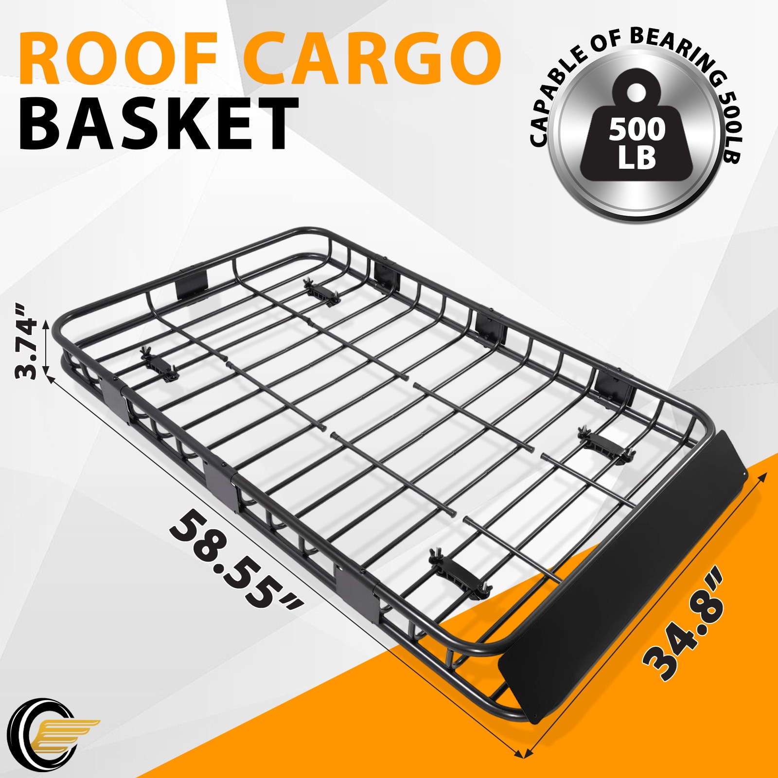 64" Roof Rack Cargo Basket Rooftop Carrier Universal Car Luggage Holder