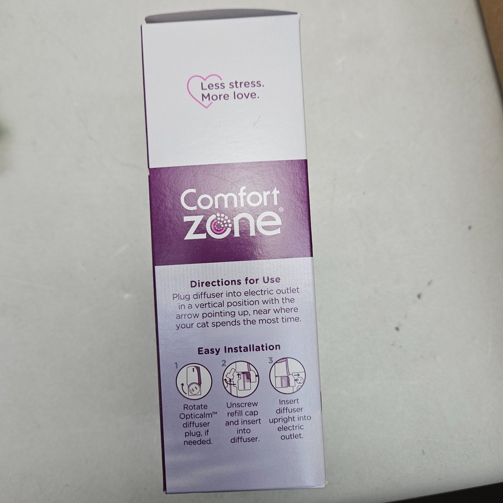 Comfort Zone Cat Calming Opticalm Pheromone Diffuser w/2 Refills Plug in device