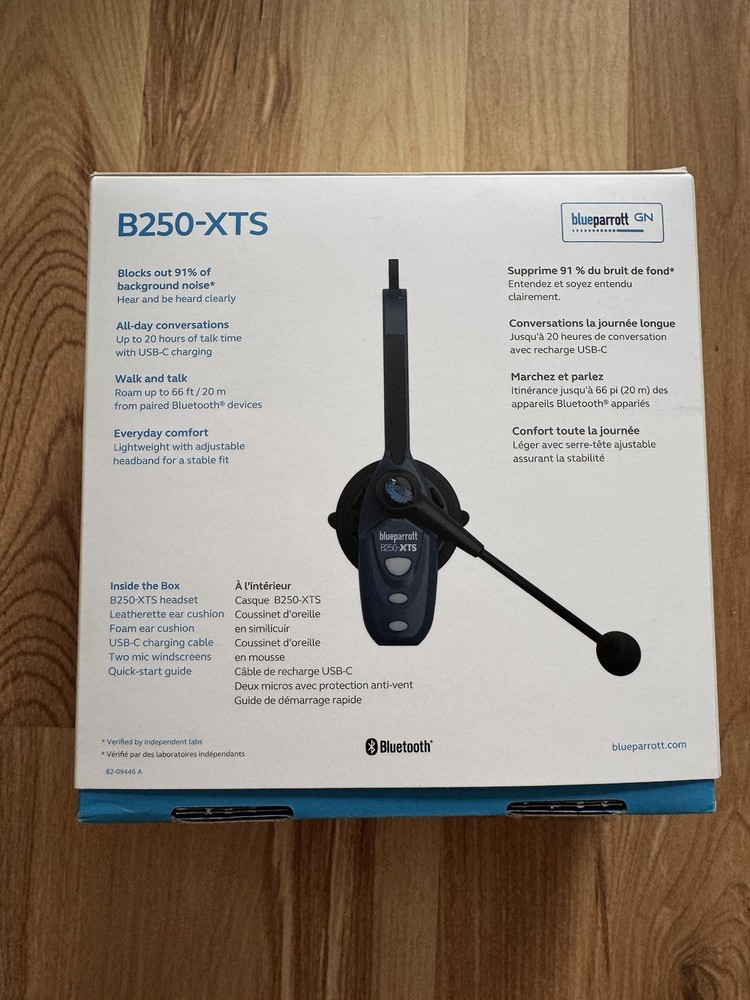 BlueParrott B250-XTS SE USB-C Bluetooth Wireless Headset - New Sealed