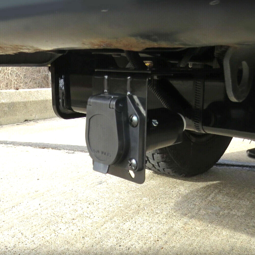 4 Flat to 7-Way Blade Trailer Tow RV and 4-Way Plug Connector Adapter Wire Truck