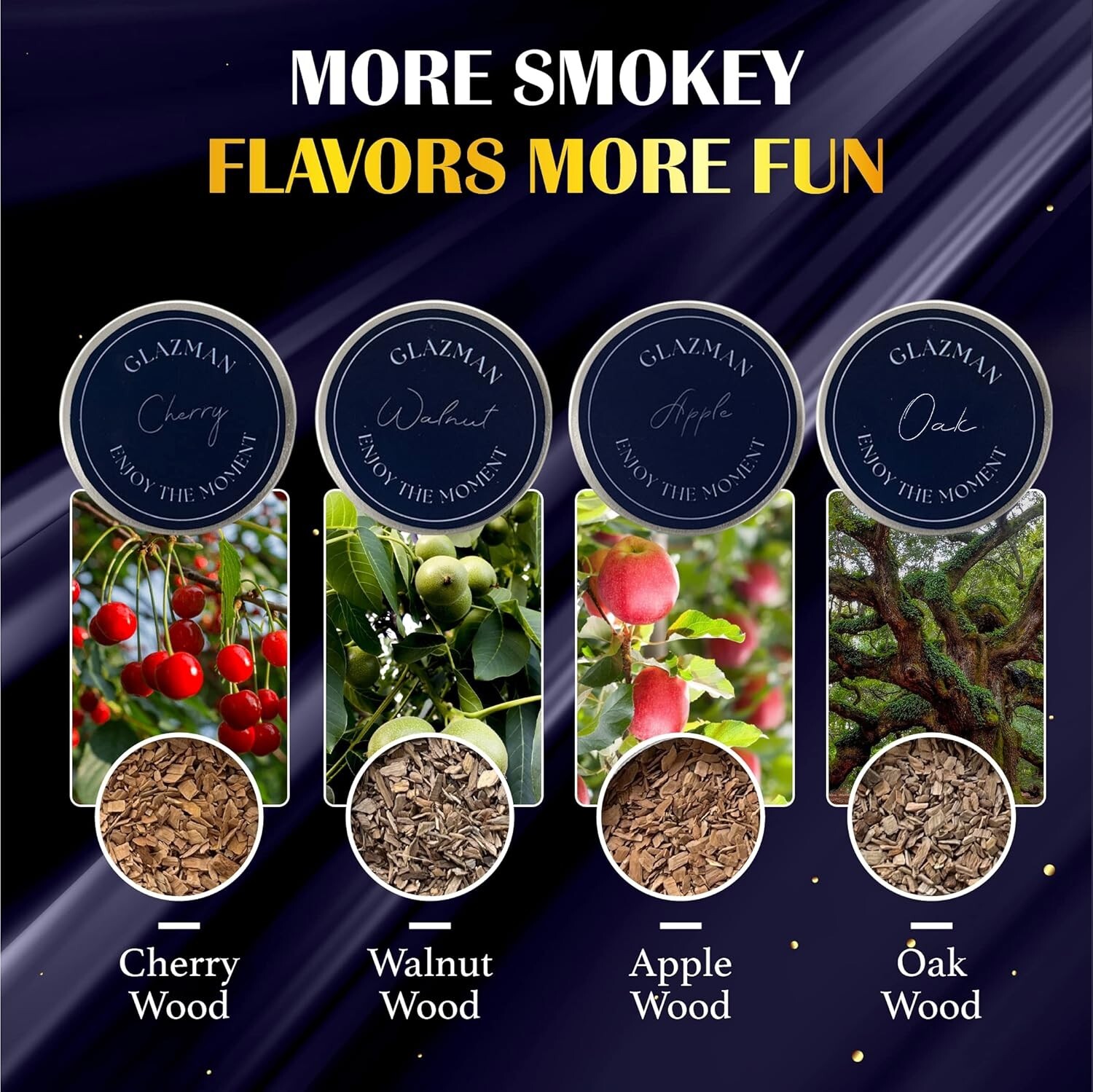 Cocktail Smoker Kit with Torch and 4 Flavors of Wood Chips- Luxury Whiskey Gifts