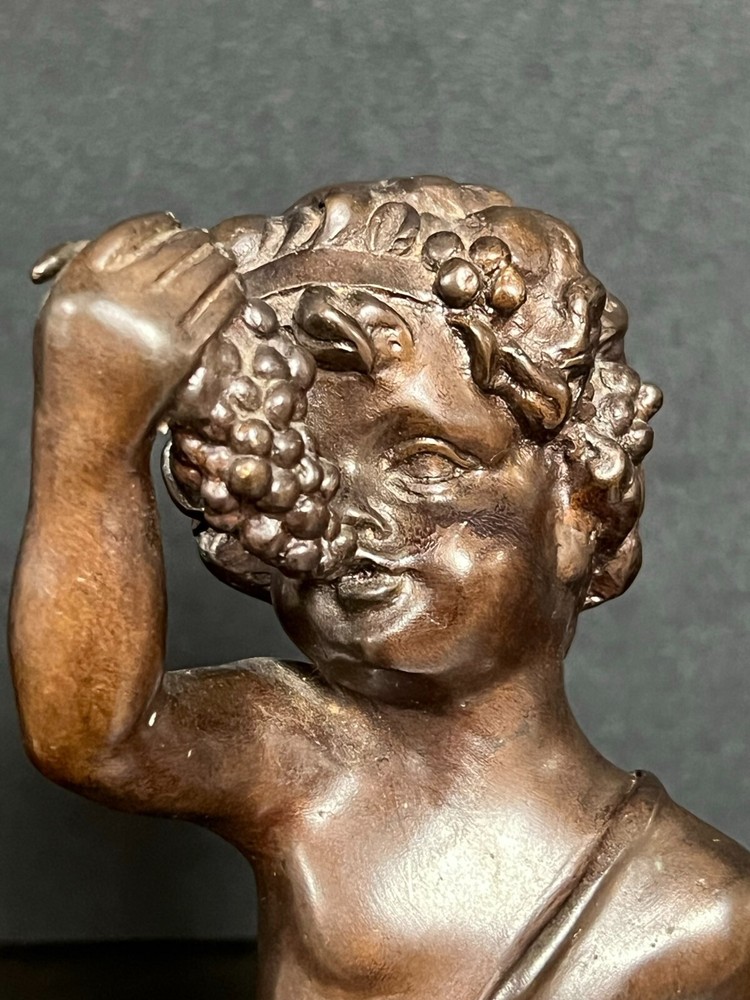 Vintage BRONZE CHERUB STATUE