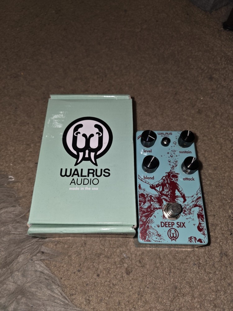 Walrus Audio Deep Six V1 Compressor Sustainer Compression Guitar Effect Pedal