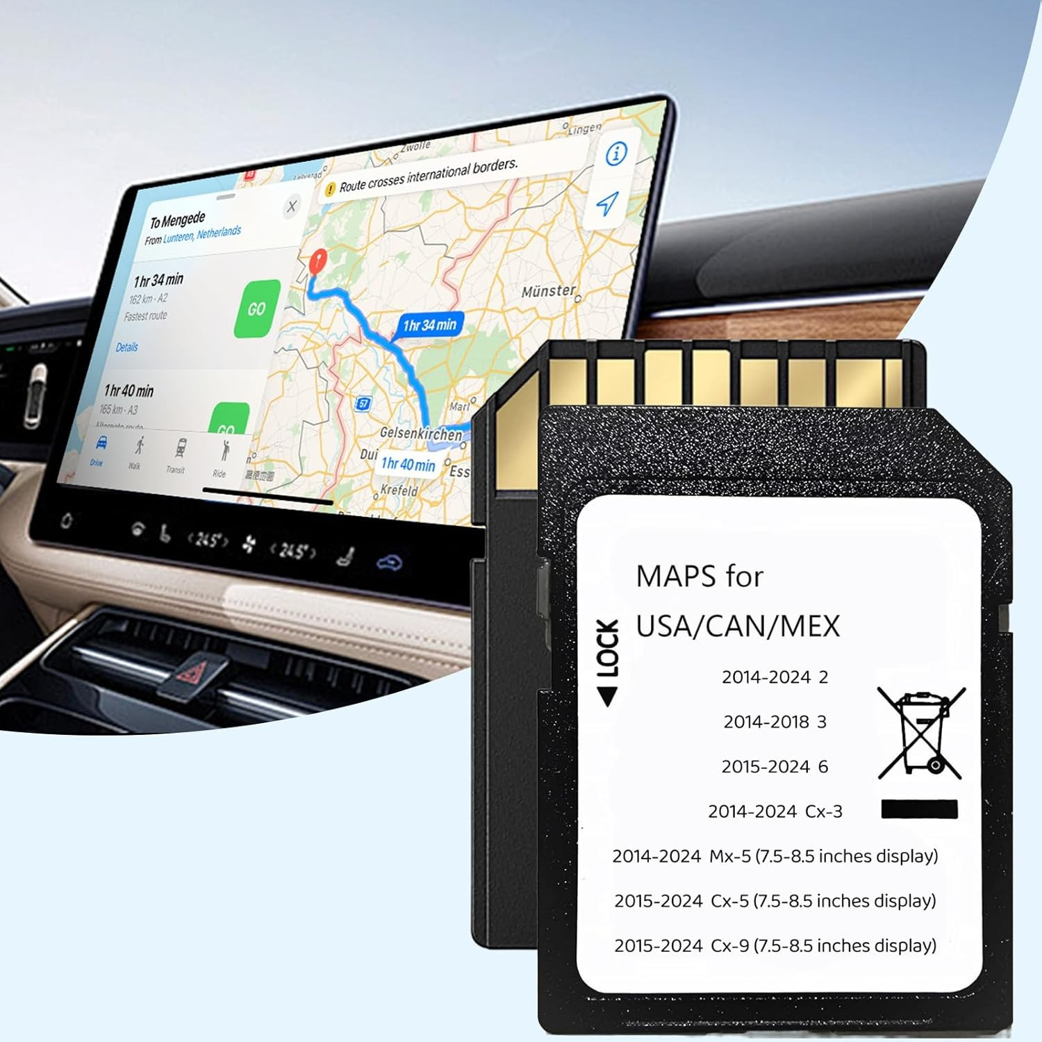 Navigation SD Card Upgraded GPS Maps Compatible with 2014-2018 3, 2015-2024 6, 2