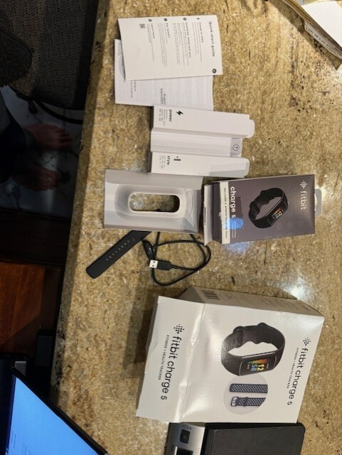 Fitbit Charge 5 Activity Tracker  Black BAND CHARGER EMPTY BOX