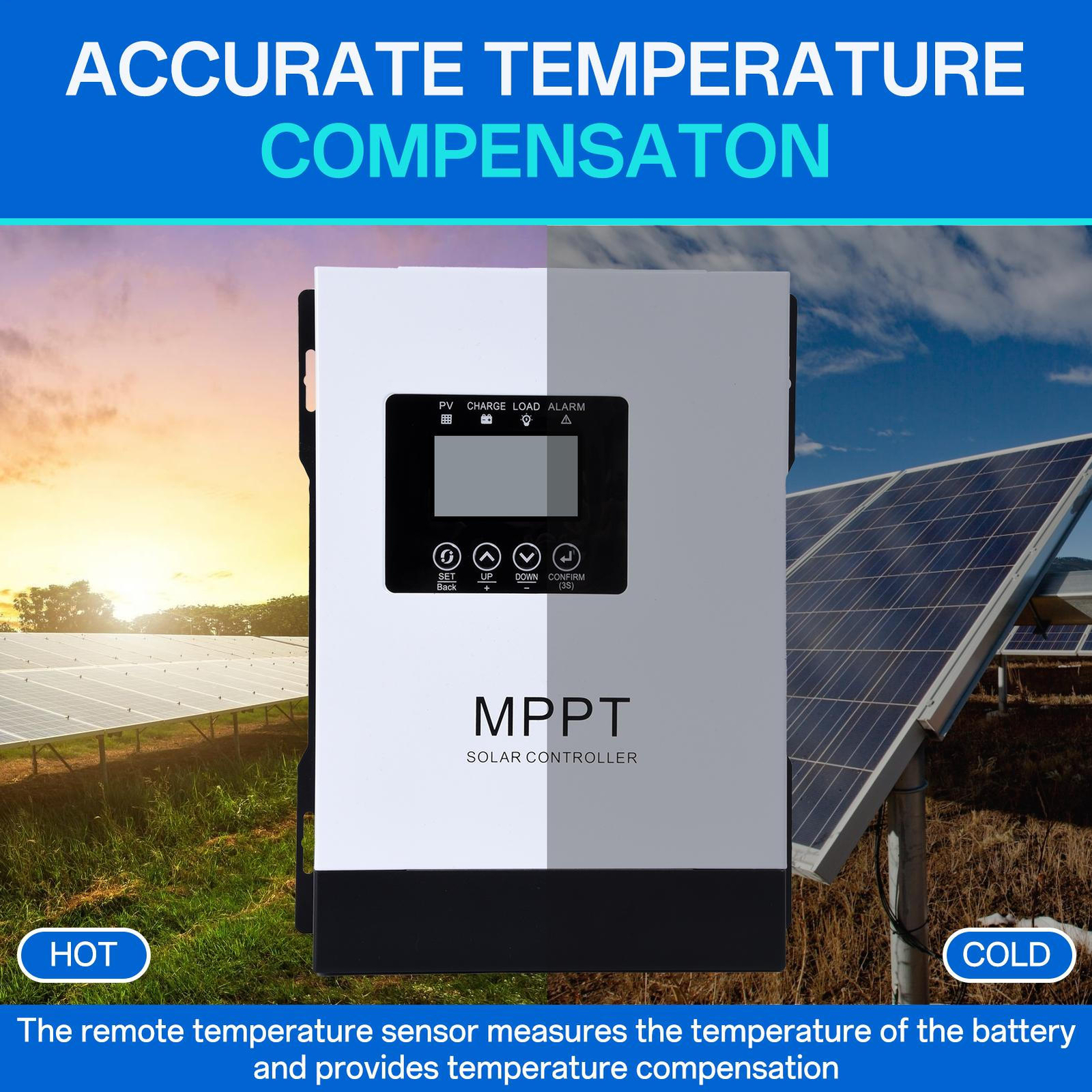 120A MPPT Solar Charge Controller 12V/24V/36V/48V/60V/72V/84V/96V For Solar