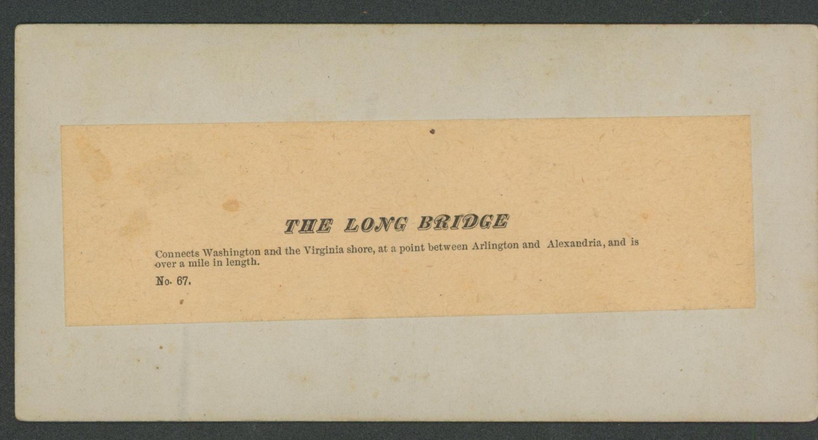 "THE LONG BRIDGE" Connect Washington with Virgina