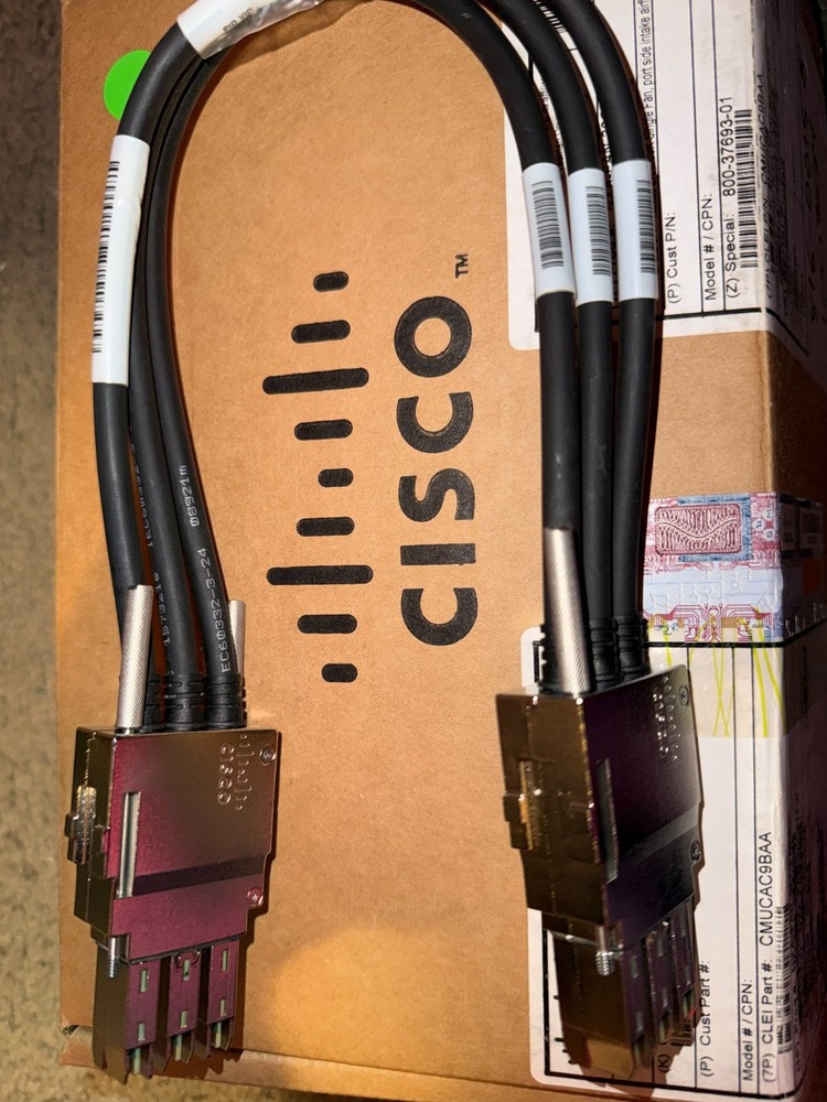 Lot of 5 Cisco Stack Cable Assembly Network Switch Cables 0.5 meters