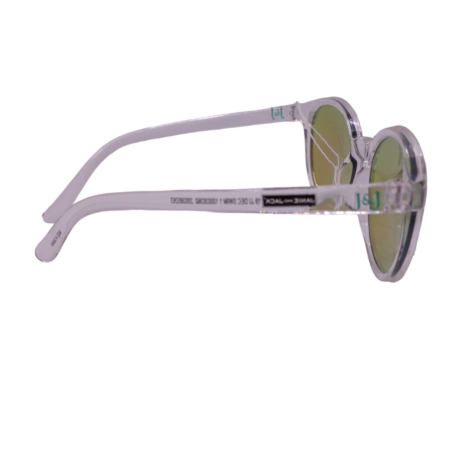 NWT Janie And Jack Round Sunglasses Girls 4 And Up Clear Tinted UV Lenses