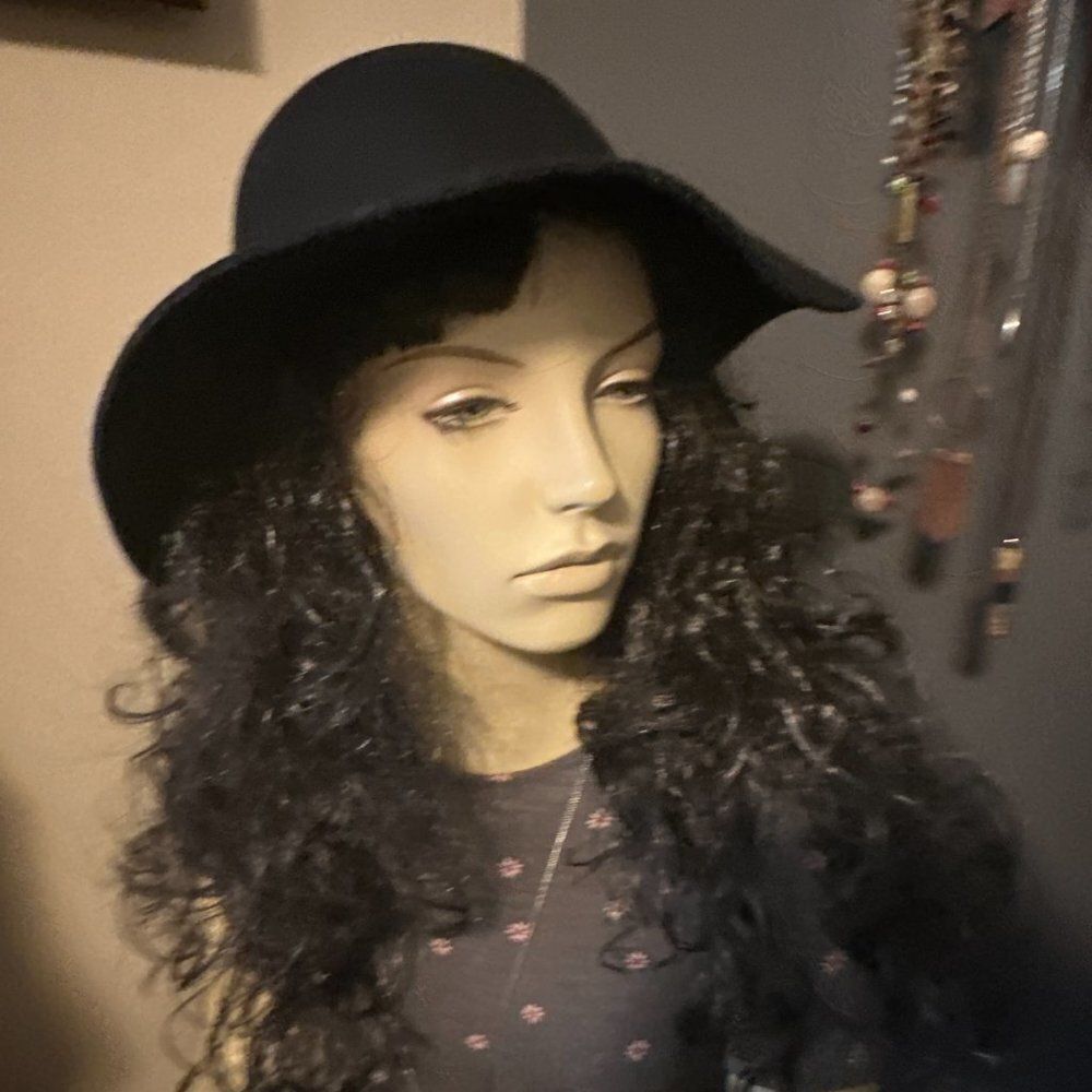 Studio S Black Wool Hat Winter Bow Womens