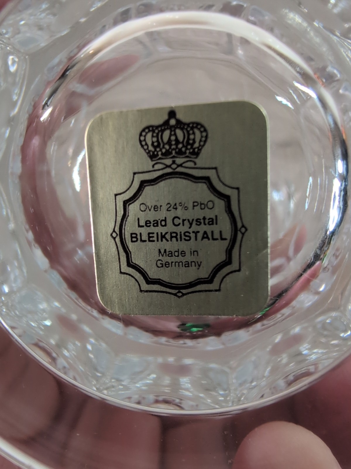 VINTAGE BLEIKRISTALL Over 24% Lead Clear Crystal Decanter Made In Germany
