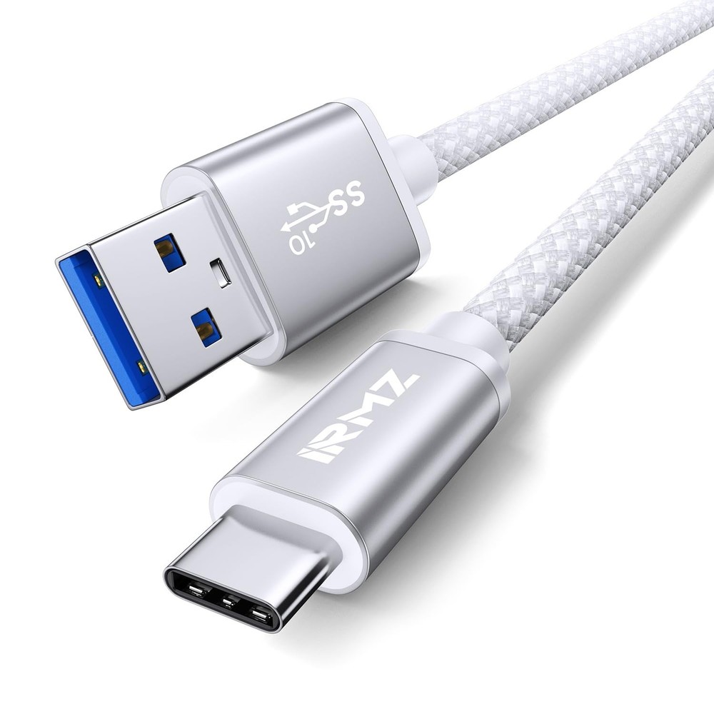 USB C Data Cable White, 3ft 3.0 to C Transfer Cable, 3ft, White
