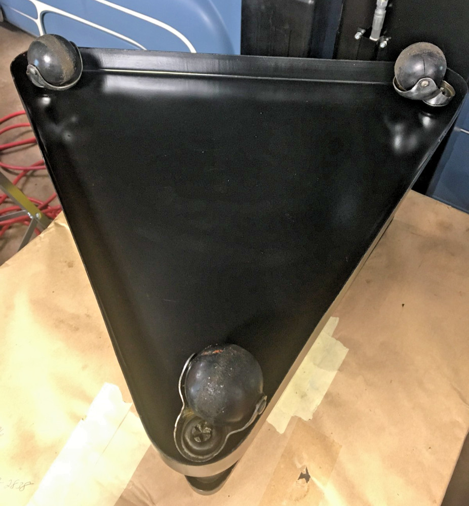 Mechanics Rolling Triangular Seat W/Shelf Vintage