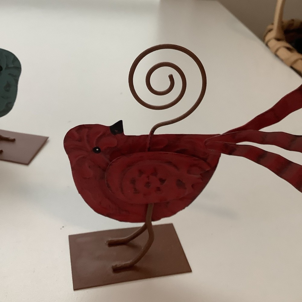 Three Metal Three D Bird Shaped Letter Or Photo Holders
