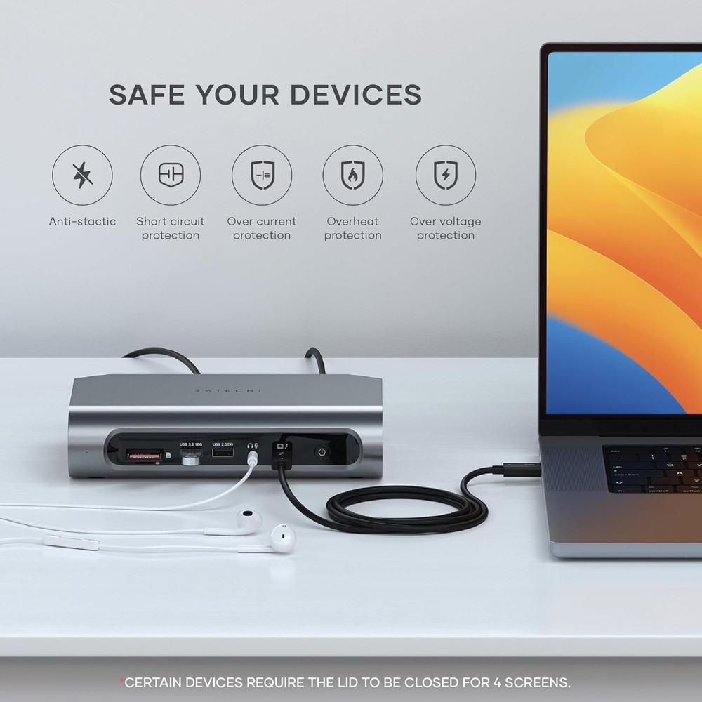 Satechi Thunderbolt 4 USB C Docking Station Multiport New!!!