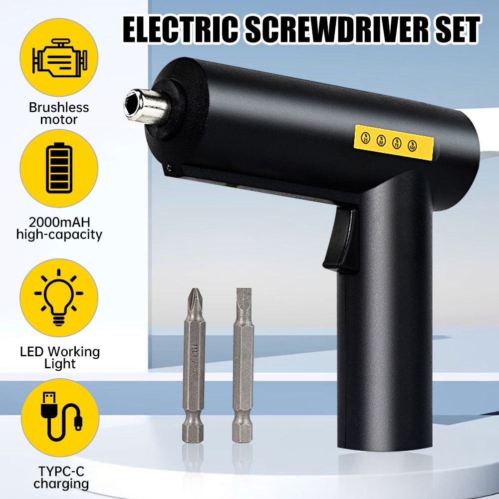 Handheld Cordless Drill Electric Screwdriver Drill Driver Bits Rechargeable Kit