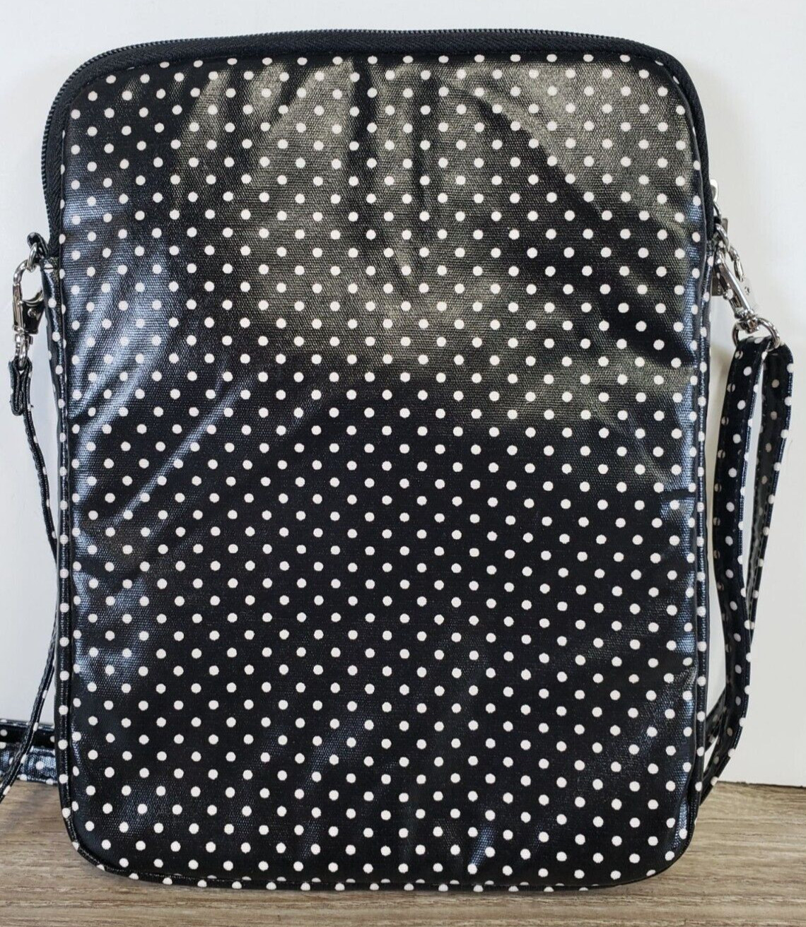 DISNEY MINNIE MOUSE Polka Dot Crossbody Bag Bow Detail RED BLACK RETRO STYLE