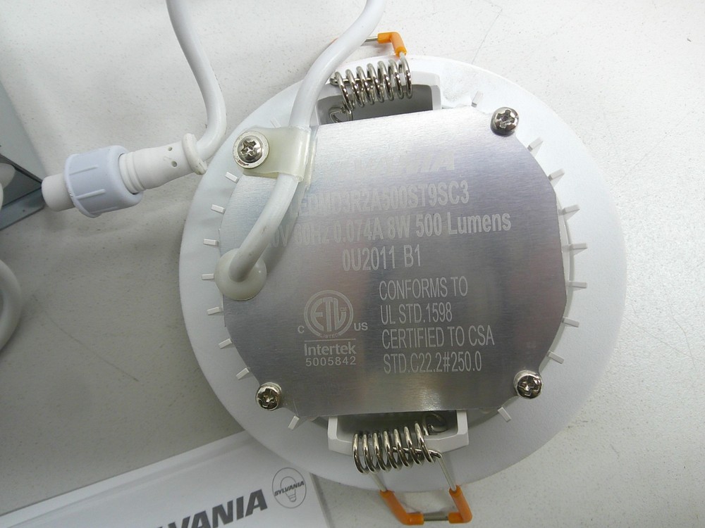 Sylvania Microdisk 3" LED Recessed White Ultra-Thin Canless Downlight 61403