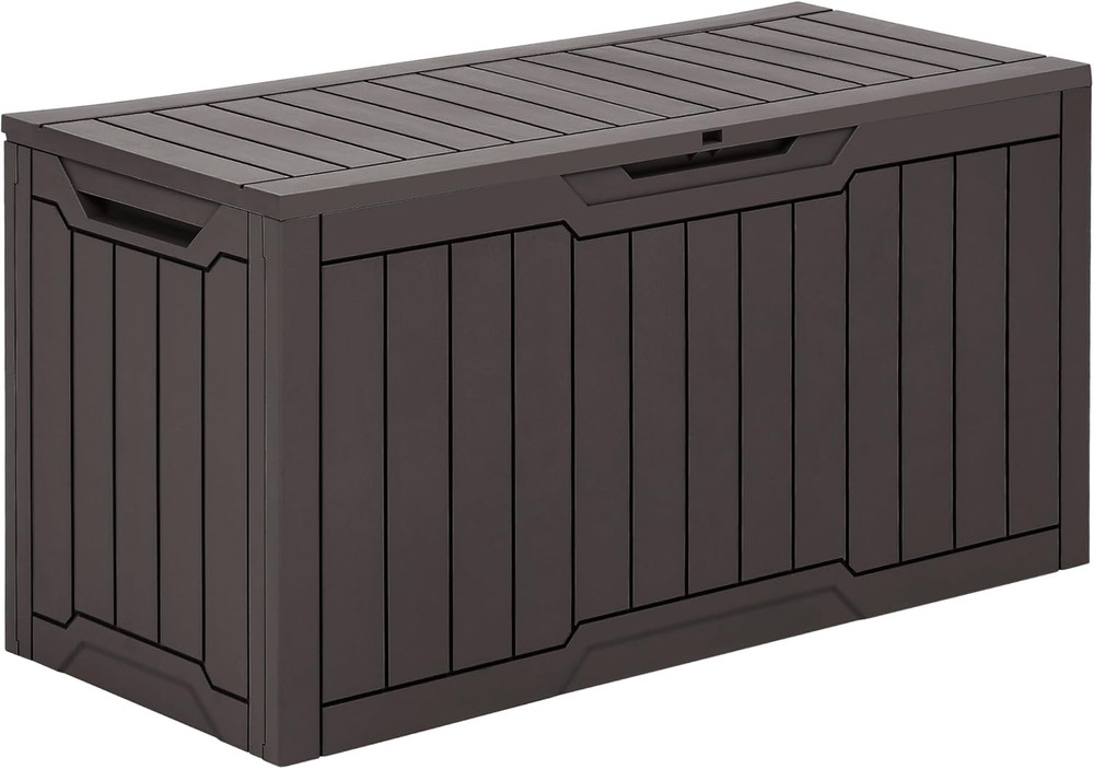 Large 80 Gallon Outdoor Storage Box - Water Resistant Lockable Container