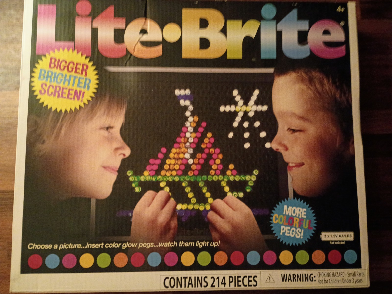 NEW!Lite Brite Set Classic Toy By Hasbro 214 pieces - NOS Retro Toy