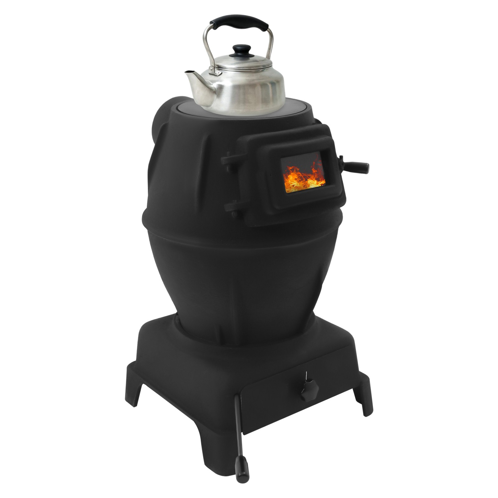 Fireplace Hot Tent Stove Wood Burning Stove Heating Cooking Stove w/Side Window