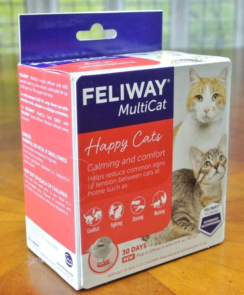 Feliway Plug In Multicat Diffuser Starter Kit for Cats With 1.6 fl 48 ml Refill
