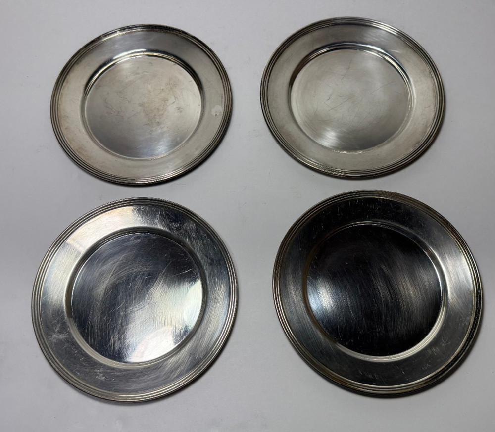 4 x FB Rogers Silver Co 6” Dessert Appetizer Plates 1025