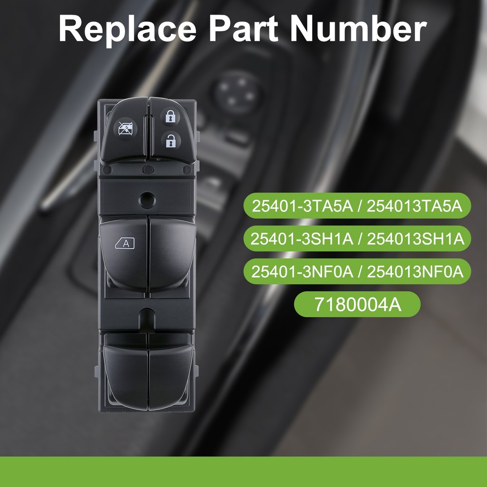 Master Window Switch Control Button for 2014-2017 Nissan Rogue Altima 254013TA5A